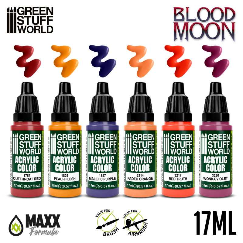 Green Stuff World Paint Set - Blood Moon - Loaded Dice