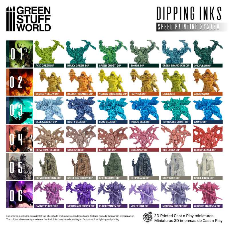 Green Stuff World Paint Set - Dipping collection 03 (Blue/Turquoise) - Loaded Dice