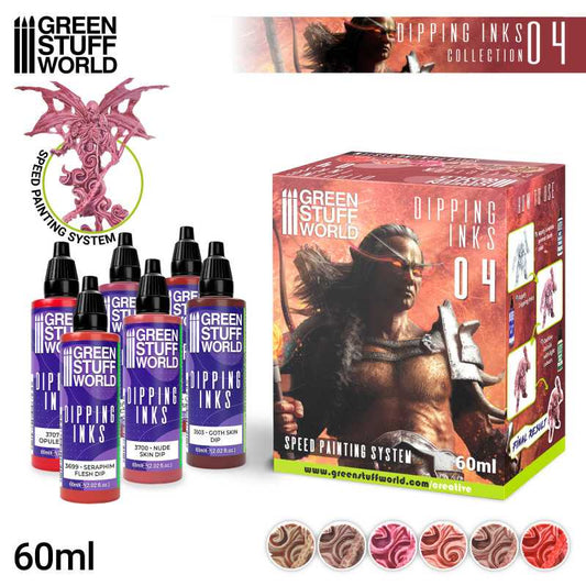 Green Stuff World paint set Paint Set - Dipping collection 04 (Flesh/Red)