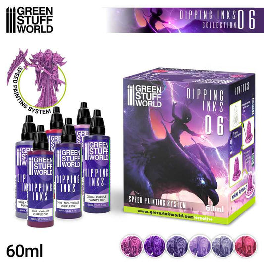 Green Stuff World paint set Paint Set - Dipping collection 06 (Purple/Violet)