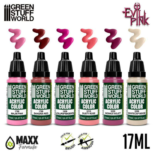 Green Stuff World Paint Set - Evil Pink - Loaded Dice