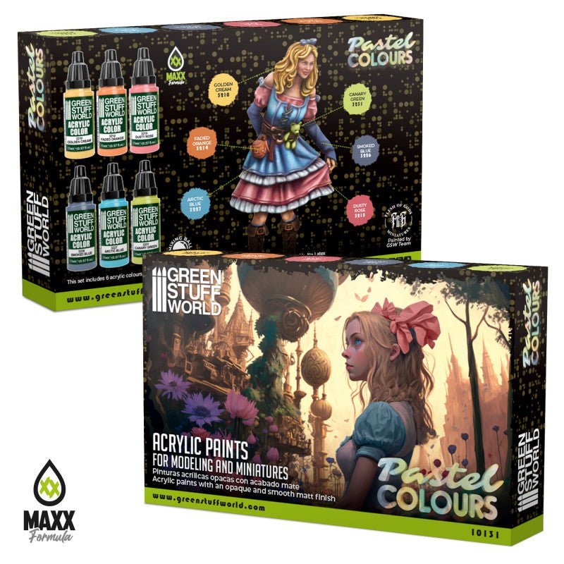 Green Stuff World Paint Set - Pastel Colors - Loaded Dice