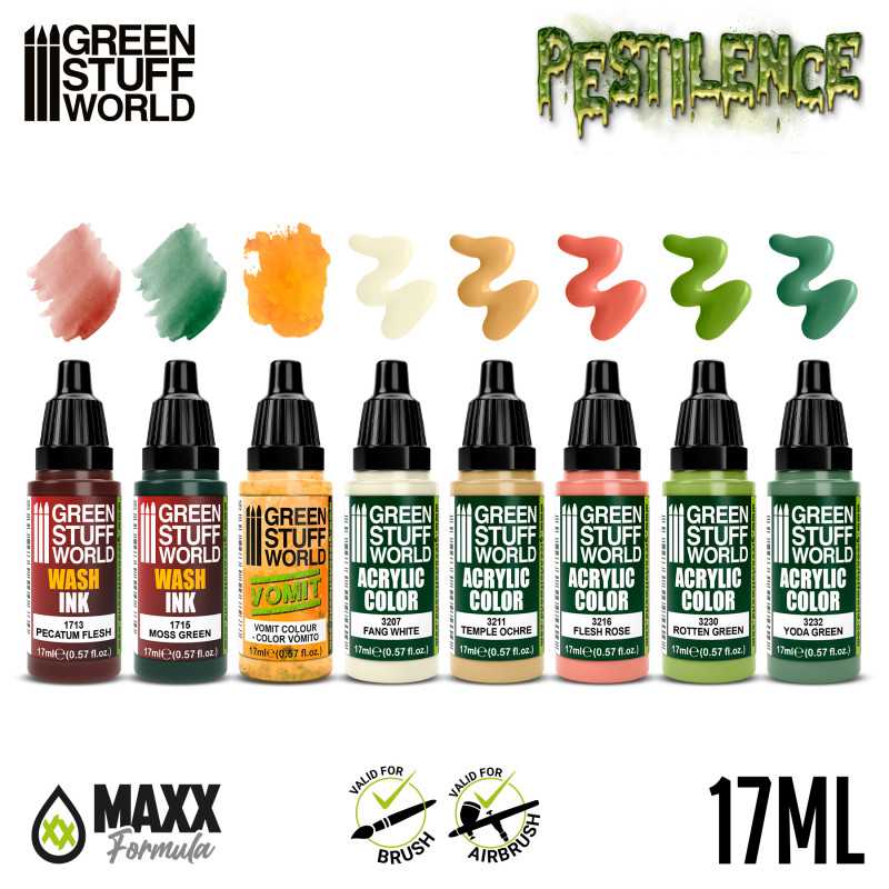 Green Stuff World Paint Set - Pestilence - Loaded Dice