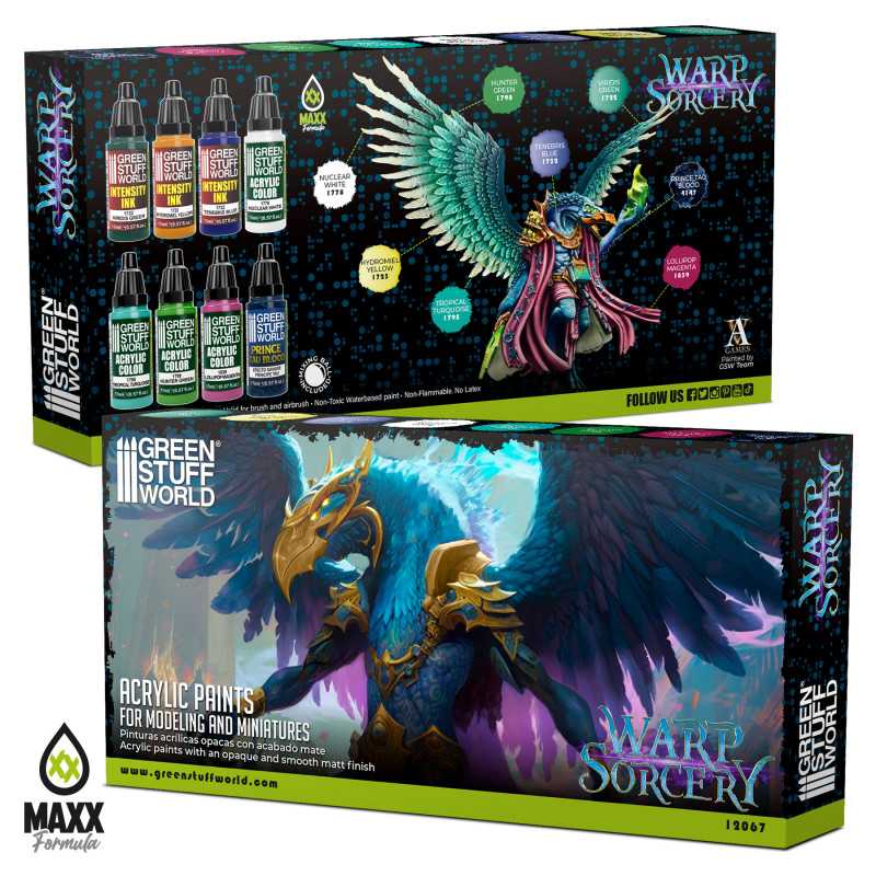 Green Stuff World Paint Set - Warp Sorcery - Loaded Dice