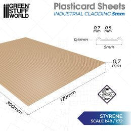 Green Stuff World - Plasticard - Industrial Cladding 5mm - Loaded Dice