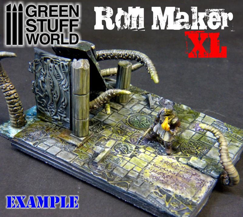 Painted dungeon base with putty tentacles made using the Green Stuff World Roll Maker XL