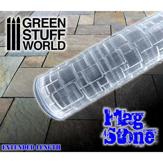 Green Stuff World textured rolling pin Rolling Pin Flagstone