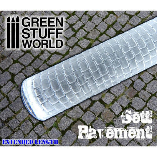 Green Stuff World textured rolling pin Rolling Pin Sett Pavement