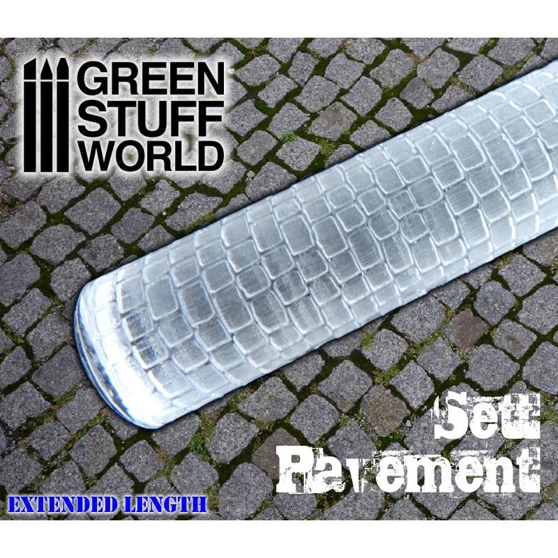 Green Stuff World textured rolling pin Rolling Pin Sett Pavement