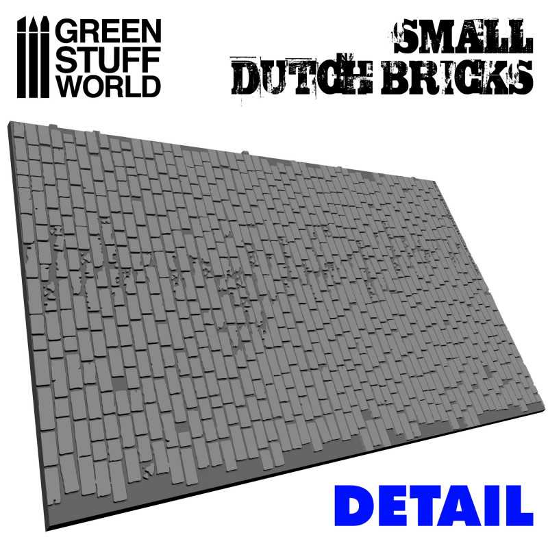 Detail of the Small Dutch Bricks texture pressed into putty by the Green Stuff World rolling pin