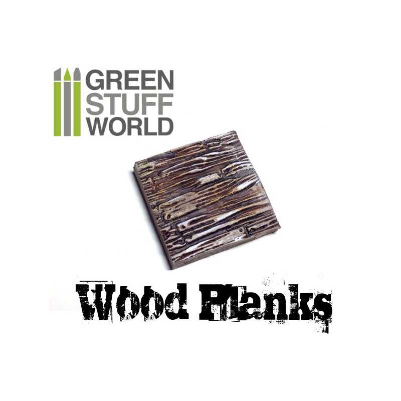 Painted square base textured with the Green Stuff World Wood Planks rolling pin