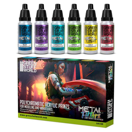 Green Stuff World paint set Set Metal Filters - Interference Colours
