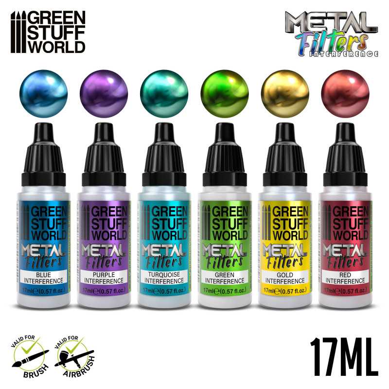 Green Stuff World Set Metal Filters - Interference Colours - Loaded Dice
