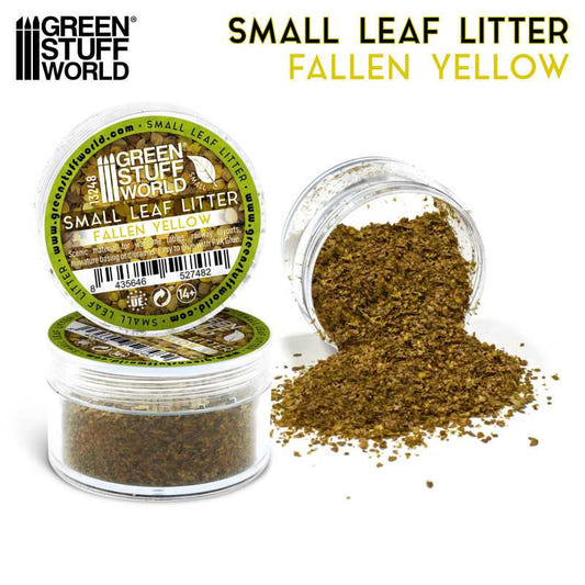 Green Stuff World Small Leaf Litter - Fallen Yellow basing material