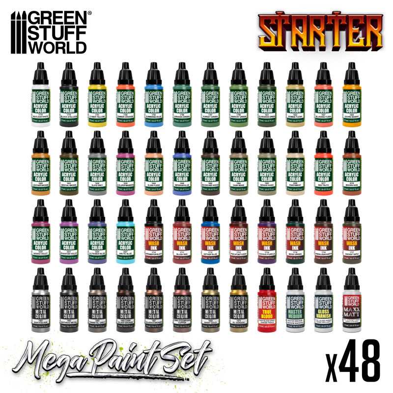 Green Stuff World Starter Mega Paint Set - Loaded Dice