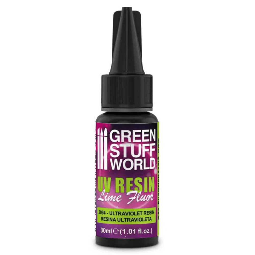 Green Stuff World UV Resin 30ml - Lime Fluor Toxic Effect - Loaded Dice
