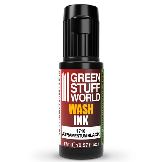 Green Stuff World Wash Ink - Atramentum Black - Loaded Dice