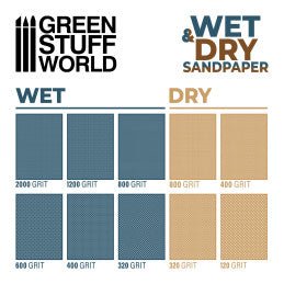 Wet water proof SandPaper 180x90mm - 800 grit - Loaded Dice