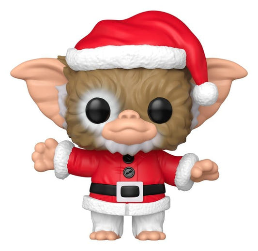 Funko Pop! Gizmo vinyl figure in a red Santa hat and suit from Gremlins