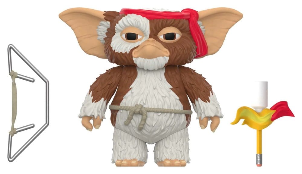 Gizmo Battle Ready ReAction figure in red headband with bow and arrow accessories