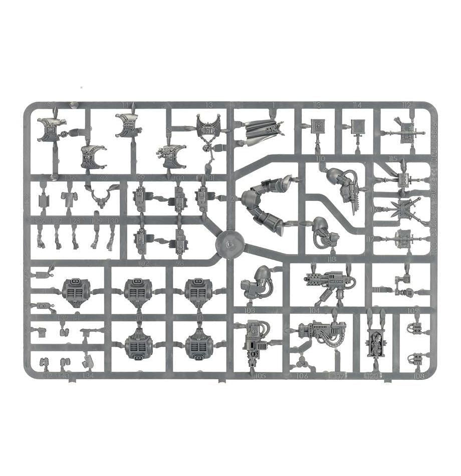 Grey Knights Brotherhood Terminator Squad unpainted plastic sprue, frame 2 of 3