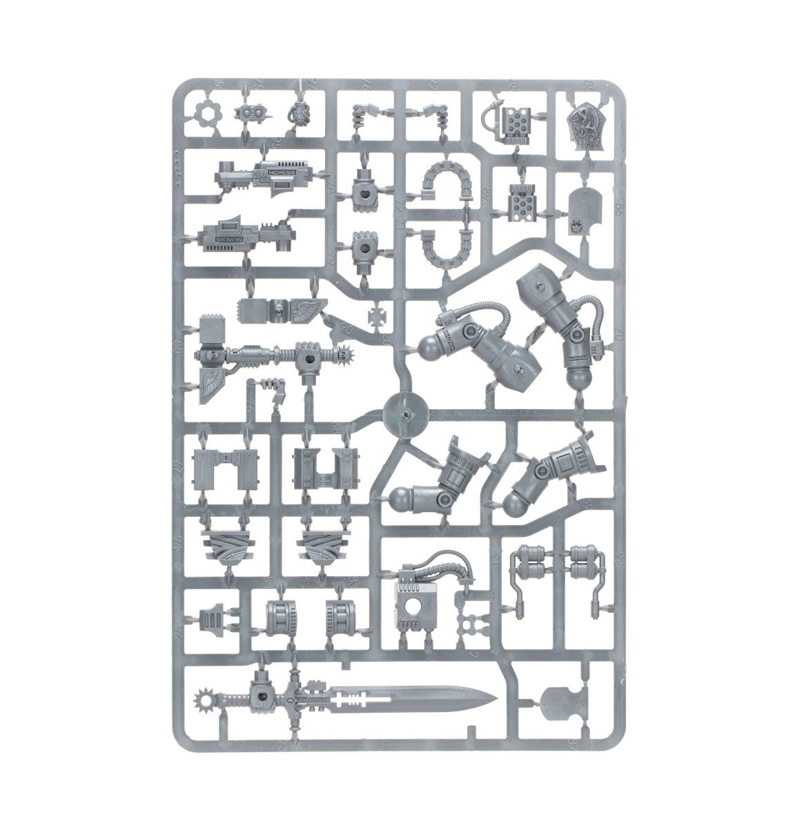 Grey Knights Grand Master in Nemesis Dreadknight unpainted plastic sprue, frame 3 of 4