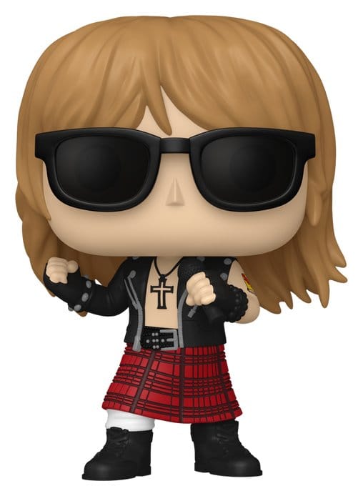 Funko Pop! Rocks Axl Rose vinyl figure in sunglasses and red tartan kilt, Guns N' Roses