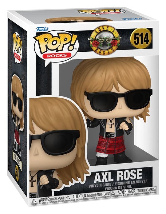 Funko Pop! Rocks Axl Rose no. 514 in Guns N' Roses window box packaging