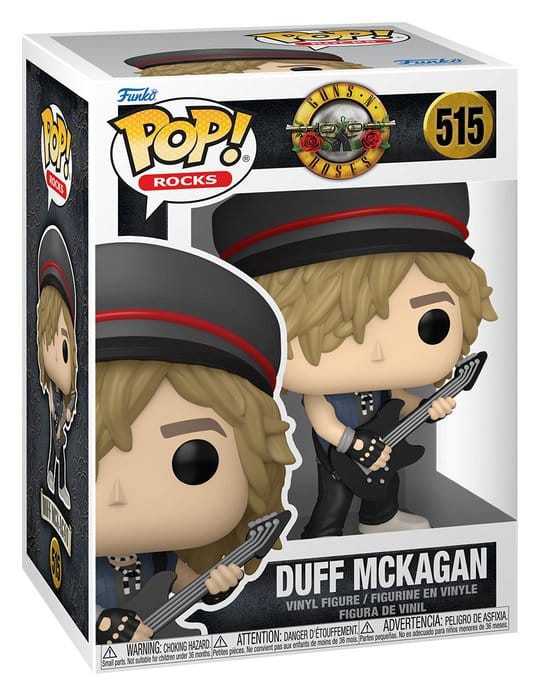 Funko Pop! Rocks Duff McKagan no. 515 in Guns N' Roses window box packaging