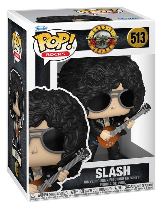 Funko Pop! Rocks Slash no. 513 in Guns N' Roses window box packaging