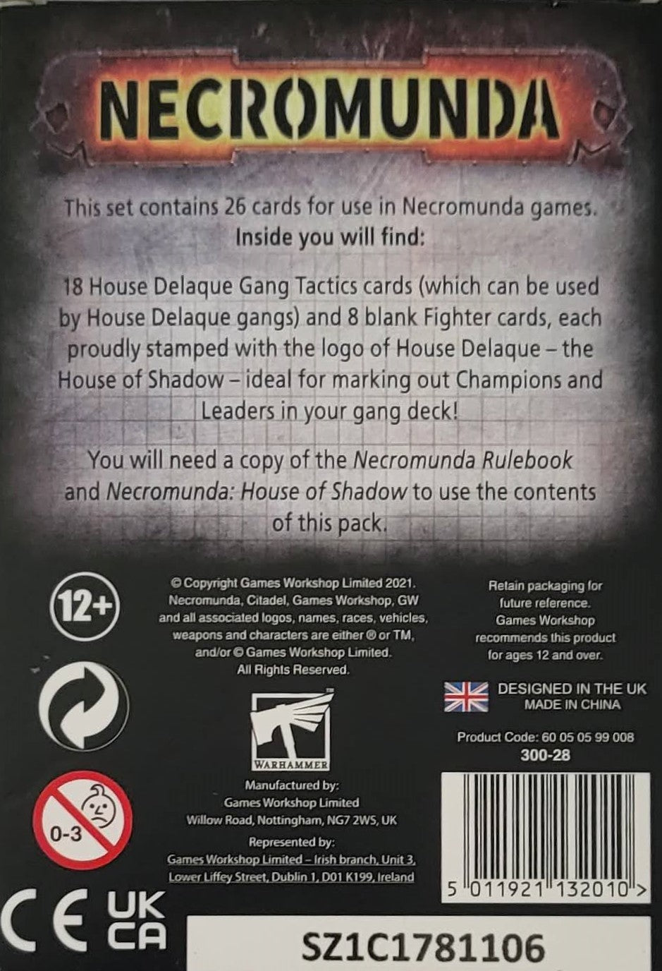 Necromunda: Delaque Gang Tactics Cards - Loaded Dice