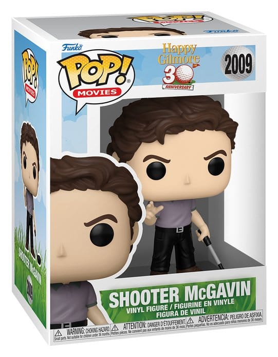 Shooter McGavin Funko POP! Movies vinyl figure in its Happy Gilmore window box, number 2009