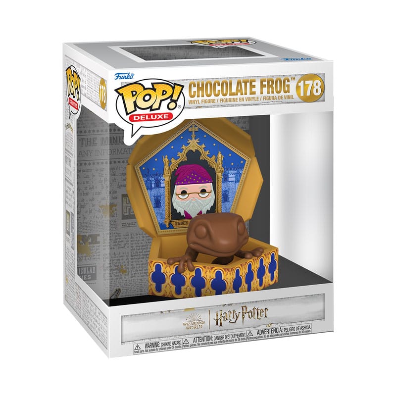 Funko Pop! Deluxe Harry Potter Chocolate Frog vinyl figure 178 in its window display box