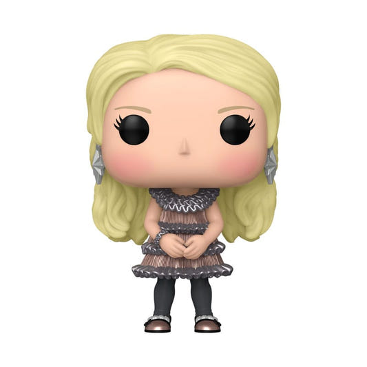 Harry Potter Luna Lovegood Funko Pop! vinyl figure in a frilly grey dress with long blonde hair