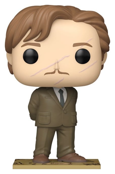 Funko Pop! Movies Remus Lupin vinyl figure from Harry Potter in a brown suit, front view