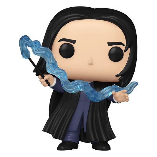 Funko Pop! Severus Snape vinyl figure casting a blue Patronus with his wand, Harry Potter