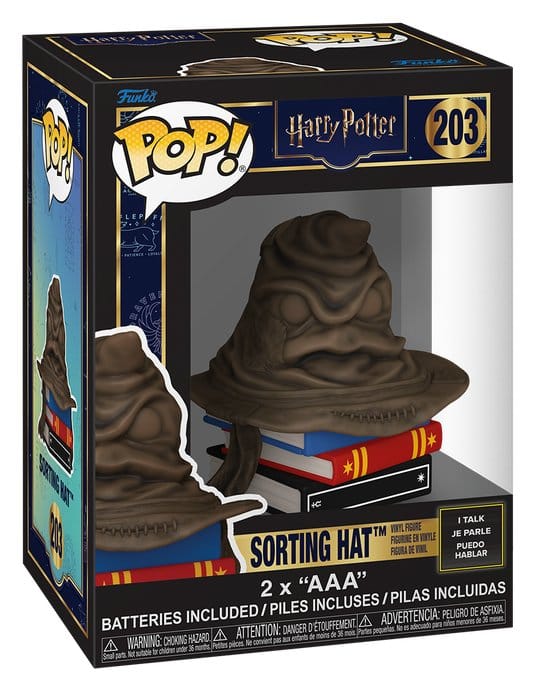Funko Harry Potter POP! Sorting Hat talking vinyl figure in window box, number 203