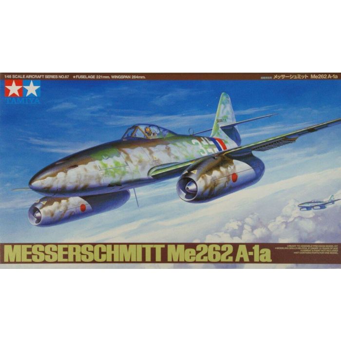 Tamiya 1:48 Messerschmitt ME262 A-1A plastic scale model kit box