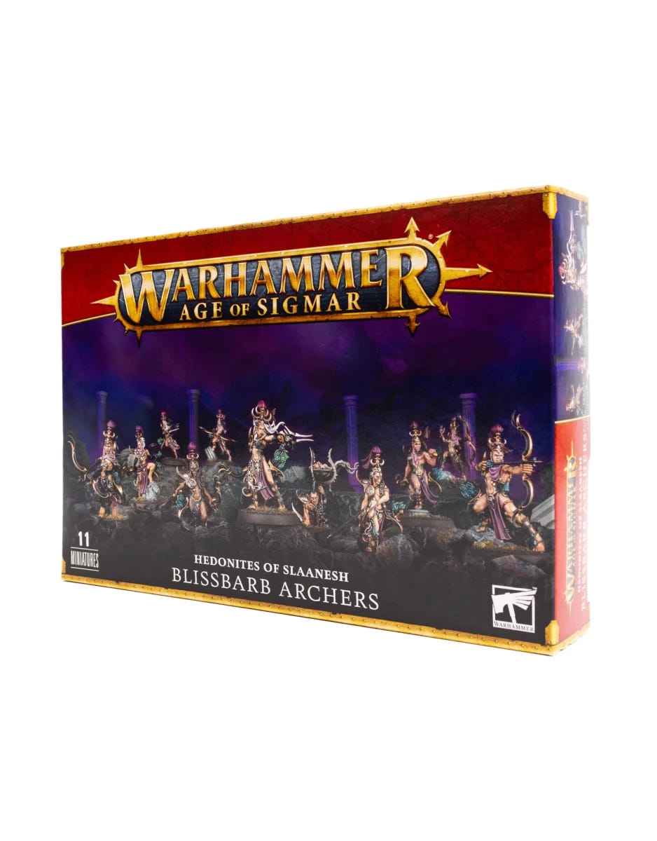 Games Workshop Hedonites of Slaanesh Blissbarb Archers box front, Warhammer Age of Sigmar