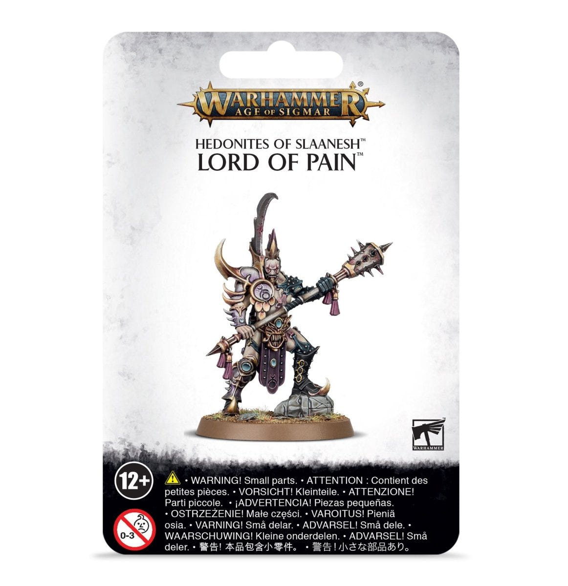 Games Workshop Hedonites of Slaanesh Lord of Pain blister pack front, Warhammer Age of Sigmar