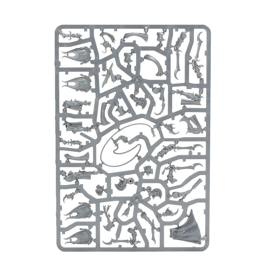 Hedonites of Slaanesh: Myrmidesh Painbringers sprue contents - Loaded Dice