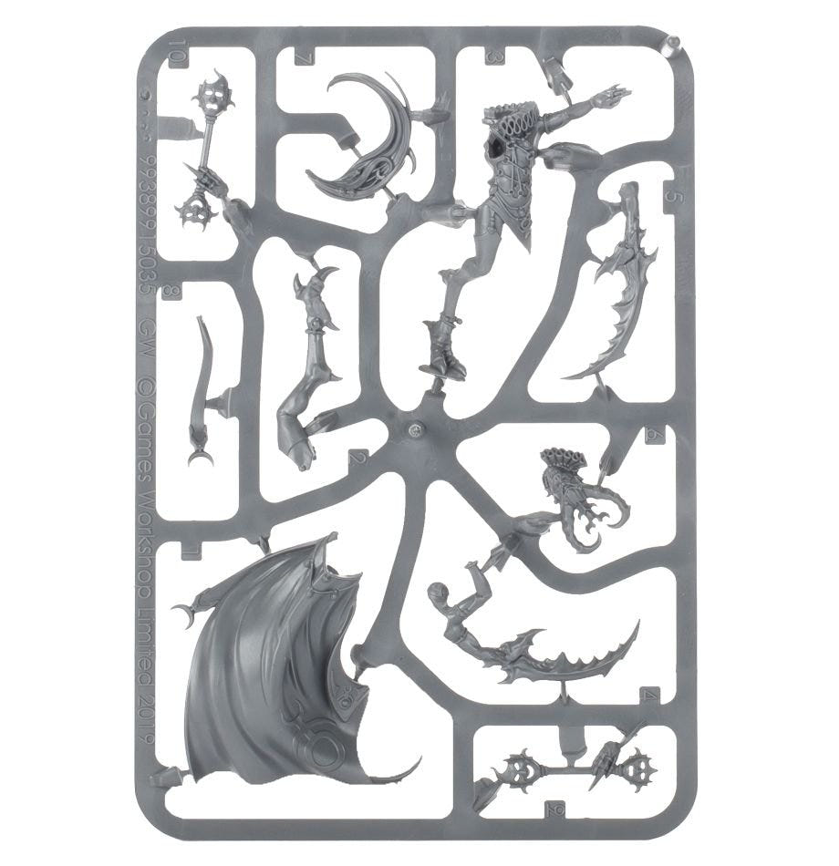 Hedonites of Slaanesh The Masque unpainted plastic sprue, frame 1 of 1