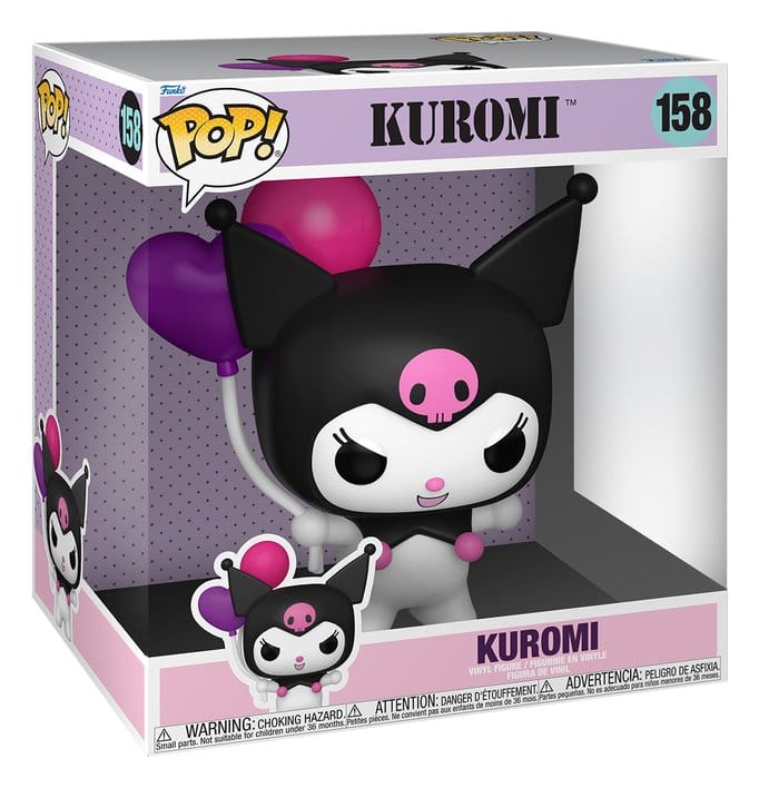Funko Hello Kitty Super Sized Jumbo POP! Kuromi vinyl figure in large window box, number 158