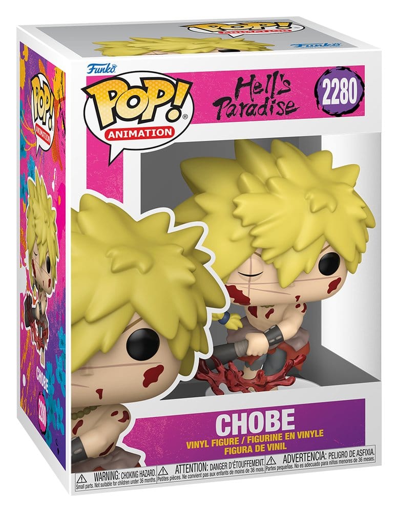 Hell's Paradise Funko POP! Animation 2280 Chobe vinyl figure shown in its window display box