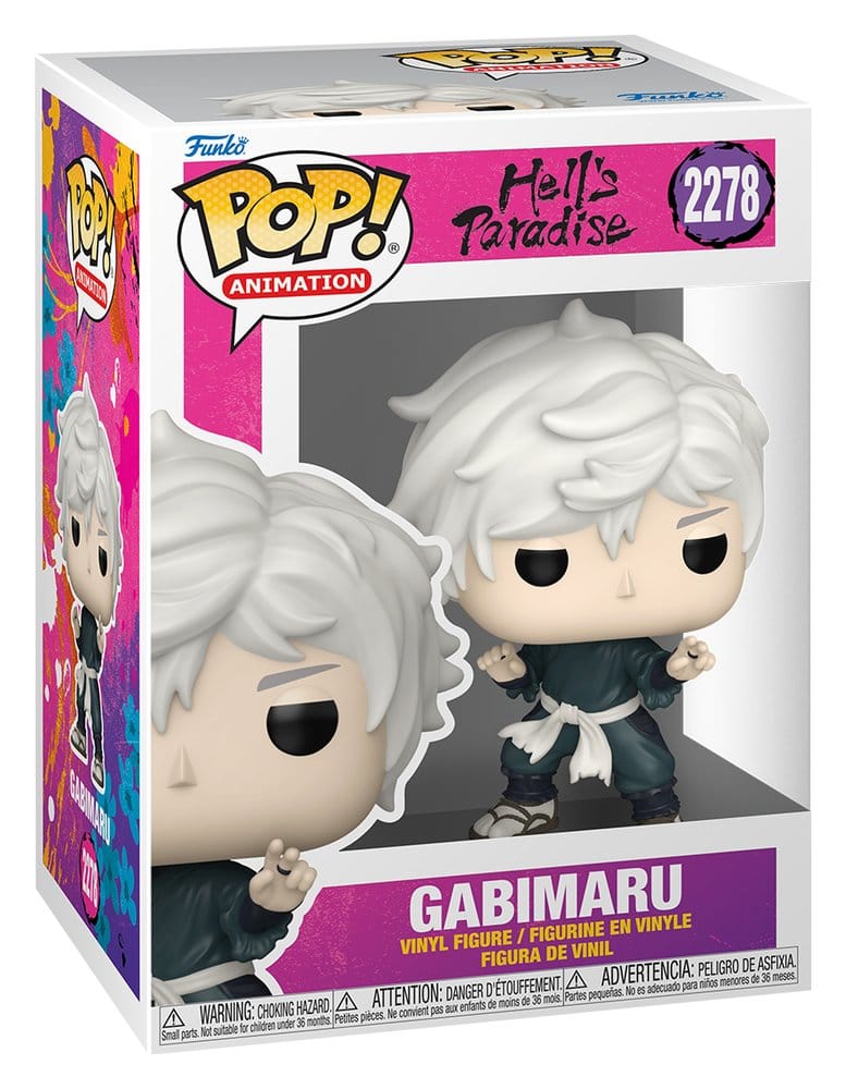 Hell's Paradise Funko POP! Animation 2278 Gabimaru vinyl figure shown in its window display box