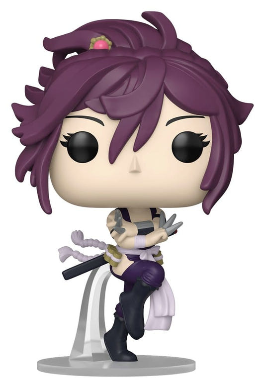 Funko POP! Animation Yuzuriha vinyl figure from Hell's Paradise: Jigokuraku with purple hair and blade