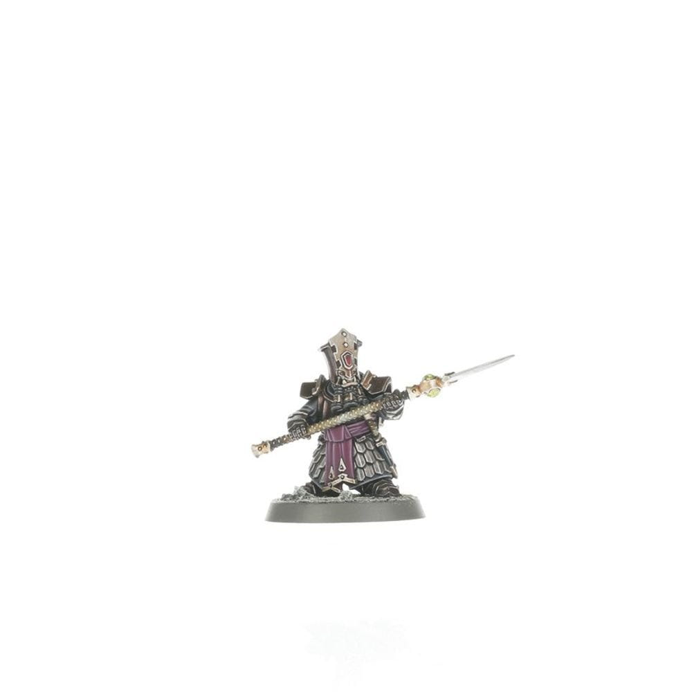 Painted Infernal Cohort duardin warrior with levelled spear