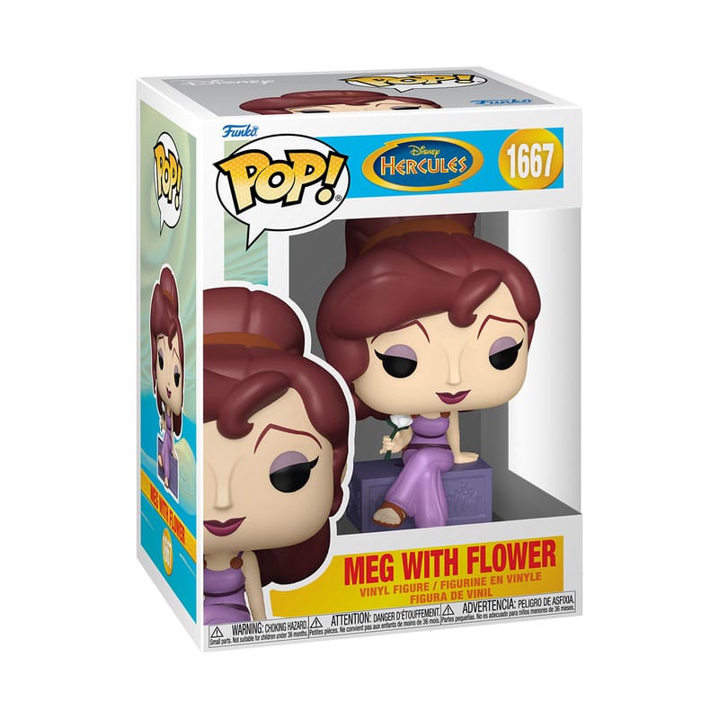 Funko Pop! Disney Hercules Meg with Flower vinyl figure 1667 in its window box packaging