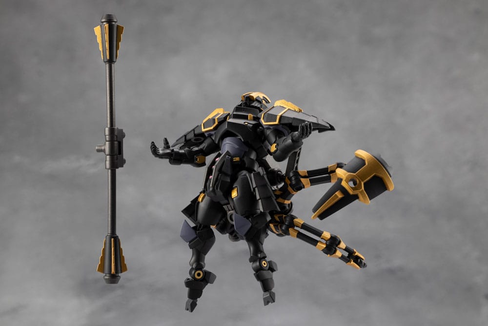 Hexa Gear Para-Pawn Enclosure with four spider arms and mace standing upright