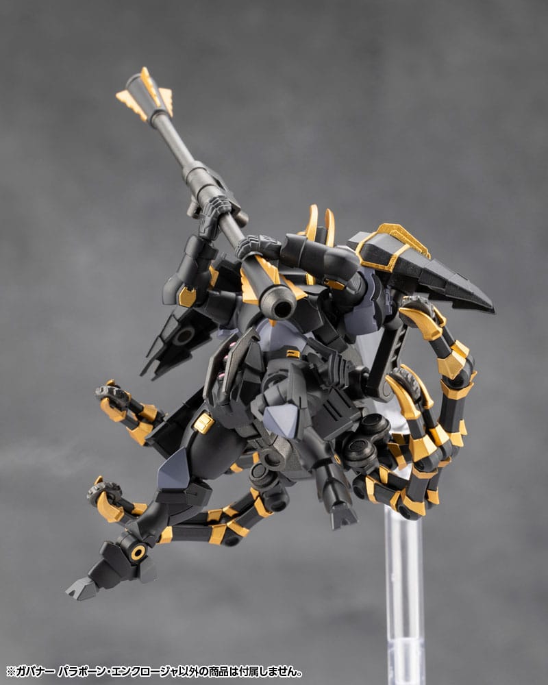 Para-Pawn Enclosure kit leaping on a clear stand with mace raised